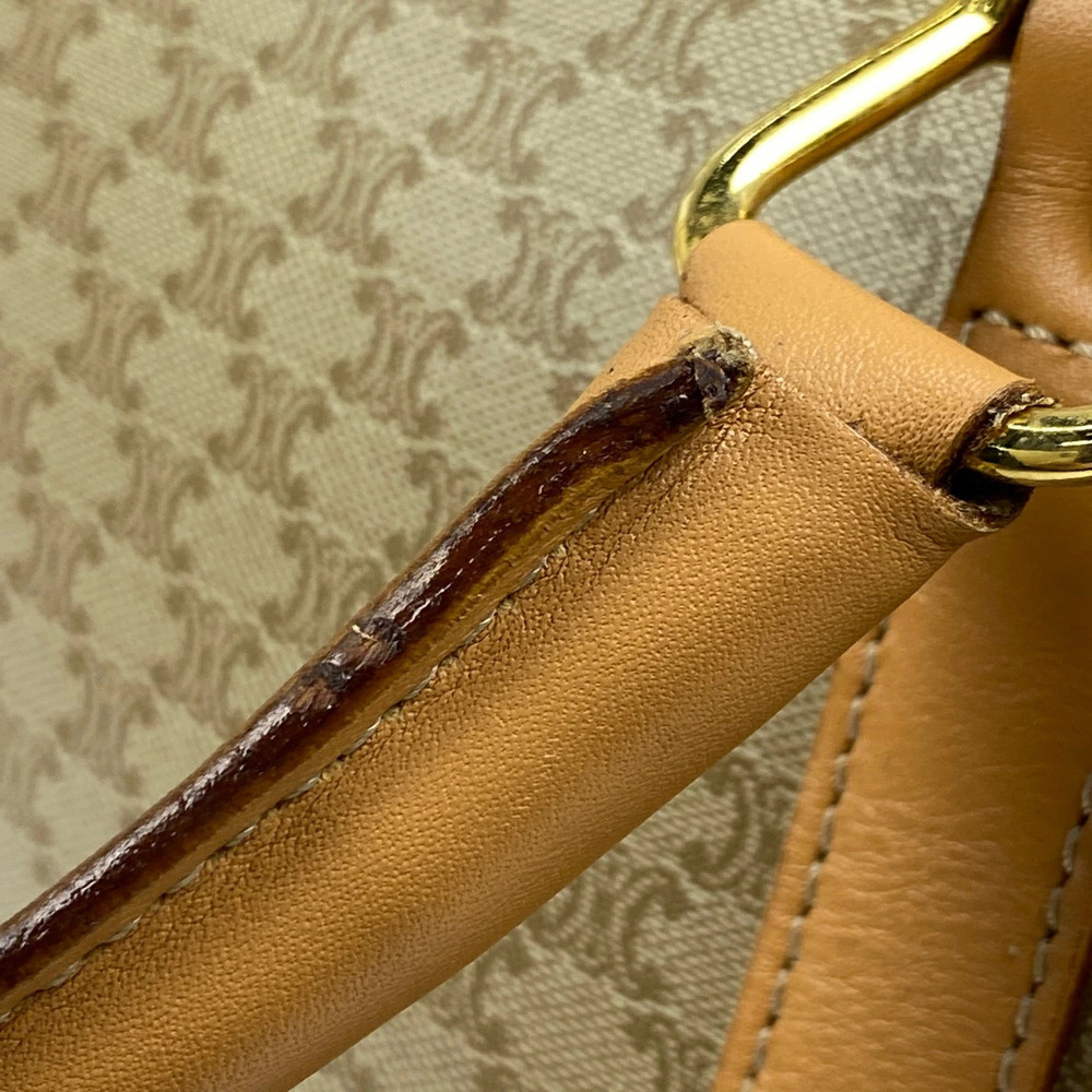 Celine Macadam handbag Boston bag all over logo canvas beige brown - Picture 4 of 6